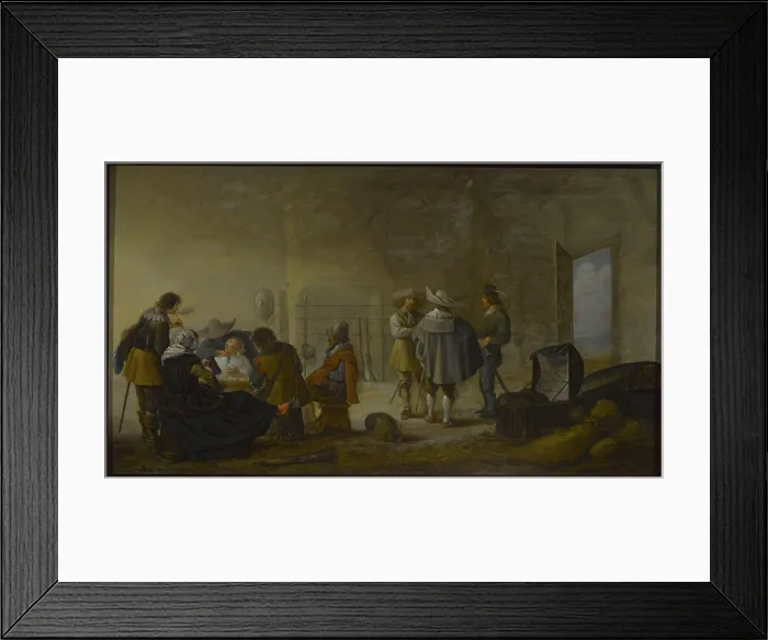 Framed Print : Guardhouse. Palamedesz. Anthonie (1601-1673), painter Framed Print : Guardhouse. Palamedesz. Anthonie (1601-1673), painter