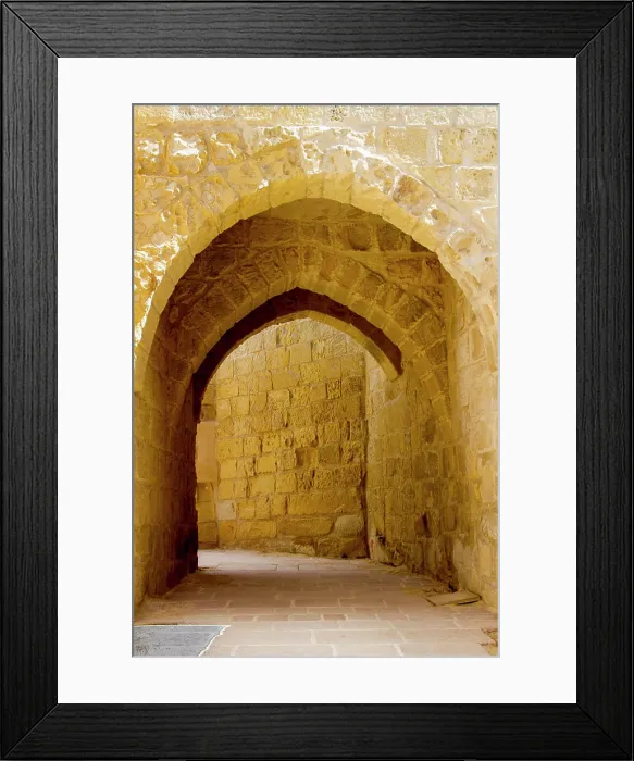 Framed Print : Portal inside The Citadel. Gozo Island. Malta