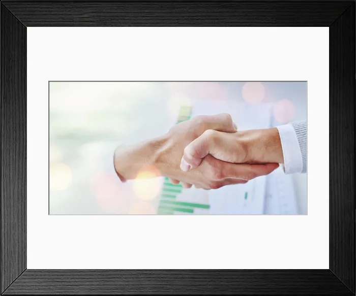 Framed Print : Business people, shaking hands and meeting Framed Print : Business people, shaking hands and meeting