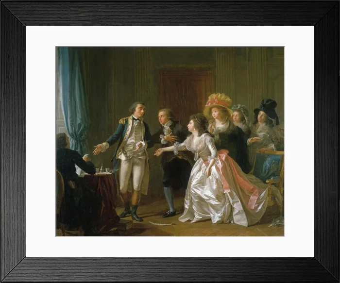 Framed Print : The interrupted marriage contract Michel Garnier. 'The interrupted marriage contract'. Oil on canvas Framed Print : The interrupted marriage contract Michel Garnier. 'The interrupted marriage contract'. Oil on canvas