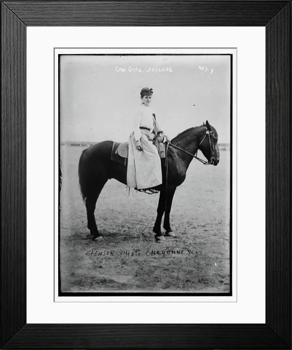 Framed Print : Cowgirl, Cheyenne Framed Print : Cowgirl, Cheyenne