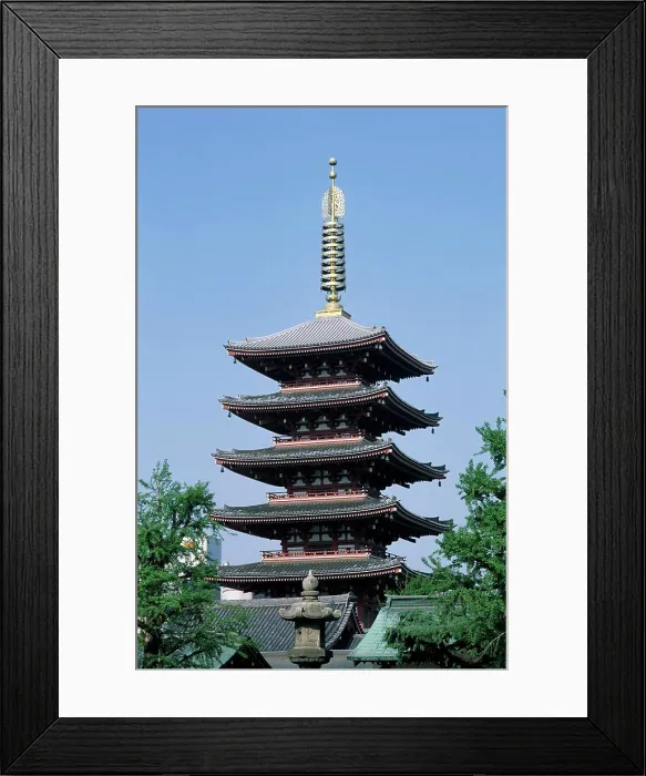 Framed Print : Low angle view of the turrret of a temple, Asakusa Kannon Temple, Tokyo, Japan Framed Print : Low angle view of the turrret of a temple, Asakusa Kannon Temple, Tokyo, Japan