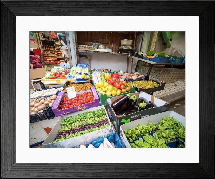 Framed Print : China, Hong Kong. Meat street scene of signs Framed Print : China, Hong Kong. Meat street scene of signs