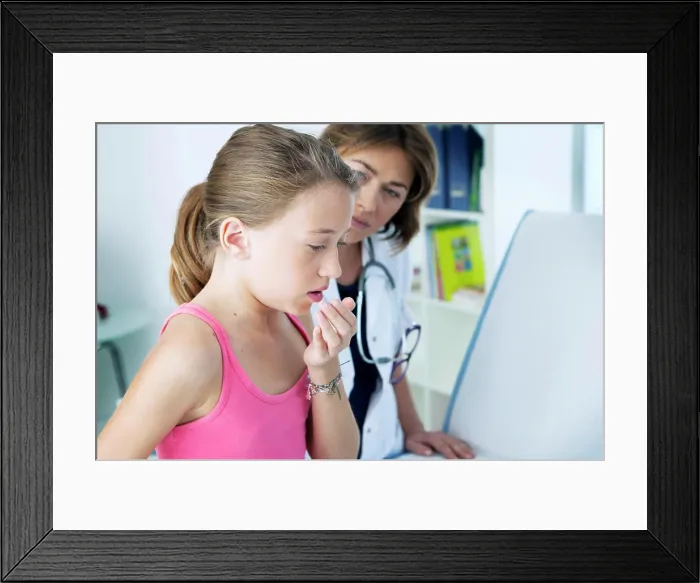 Framed Print : Child coughing Framed Print : Child coughing