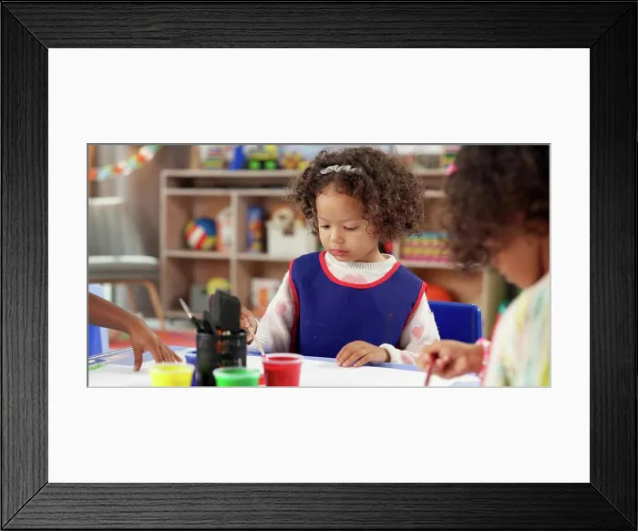 Framed Print : Learning, kids and painting in class for art Framed Print : Learning, kids and painting in class for art