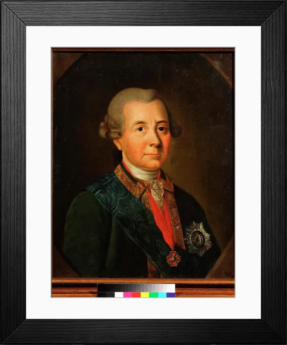 Framed Print : Portrait of Fyodor Wadkowski by anonymous artist, painting, Russia, St. Petersburg, A. Suvorov State Memorial Museum
