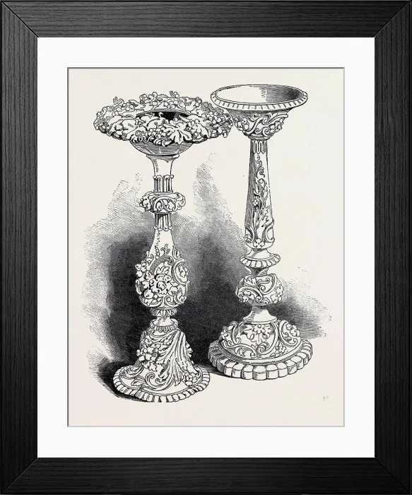 Framed Print : PORCELAIN AND EARTHENWARE FLOWER STANDS, BY SMALL AND MALING, NEWCASTLE-UPON-TYNE Framed Print : PORCELAIN AND EARTHENWARE FLOWER STANDS, BY SMALL AND MALING, NEWCASTLE-UPON-TYNE