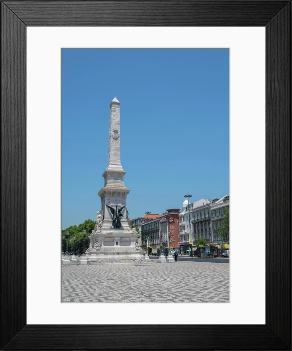 Framed Print : Portugal, Lisbon, 1640 War of Restoration Monument in Restauradores Square