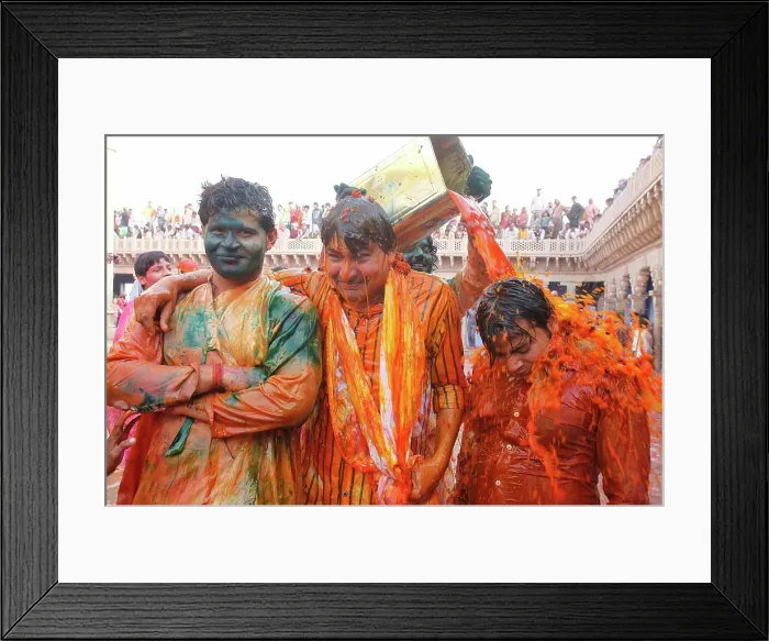 Framed Print : Holi Festival Nandgaon. India Framed Print : Holi Festival Nandgaon. India
