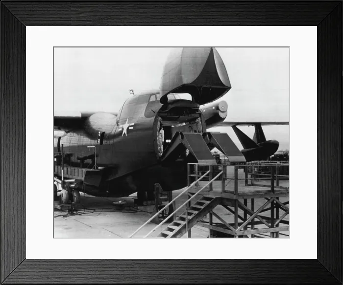 Framed Print : Flying LST -- Bow door open and the landing ramp unfolding Framed Print : Flying LST -- Bow door open and the landing ramp unfolding