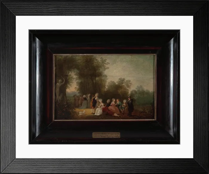 Framed Print : Escort meeting in the park under Diana; Norblin de la Gourdaine Framed Print : Escort meeting in the park under Diana; Norblin de la Gourdaine
