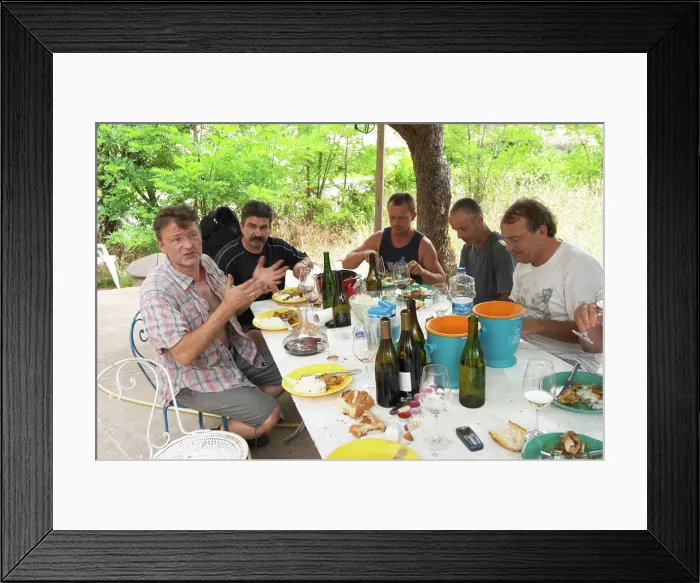 Framed Print : Daniel Le Conte des Floris at a working lunch Framed Print : Daniel Le Conte des Floris at a working lunch