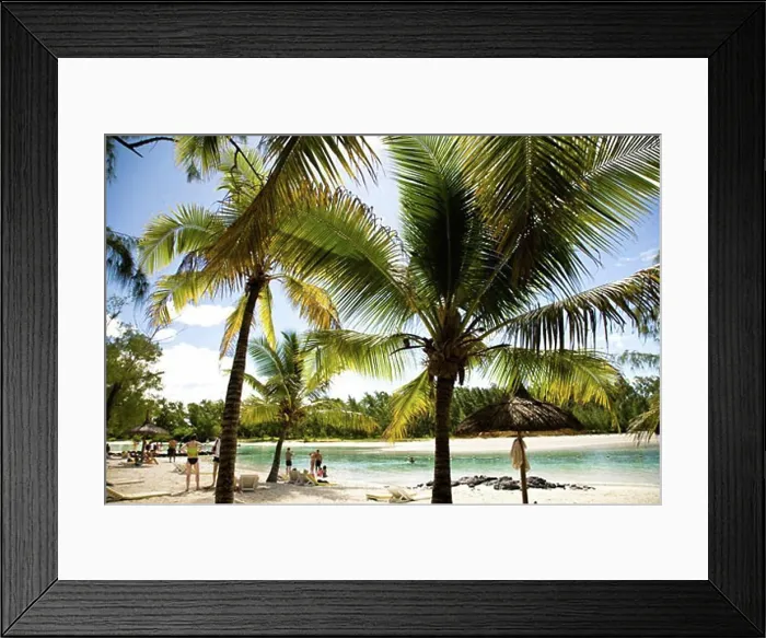 Framed Print : Ile Aux Cerf most popular day trip for tourists residents East end of Mauritius Africa