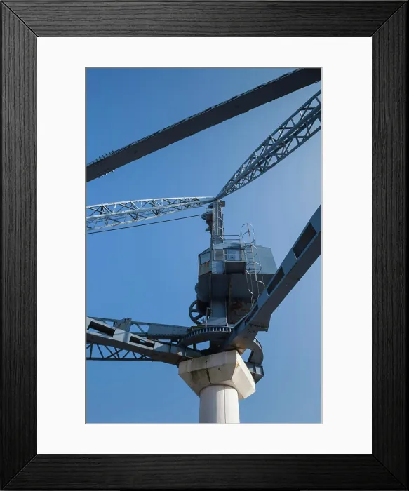 Framed Print : Ireland, County Waterford, Waterford City, antique crane, waterfront