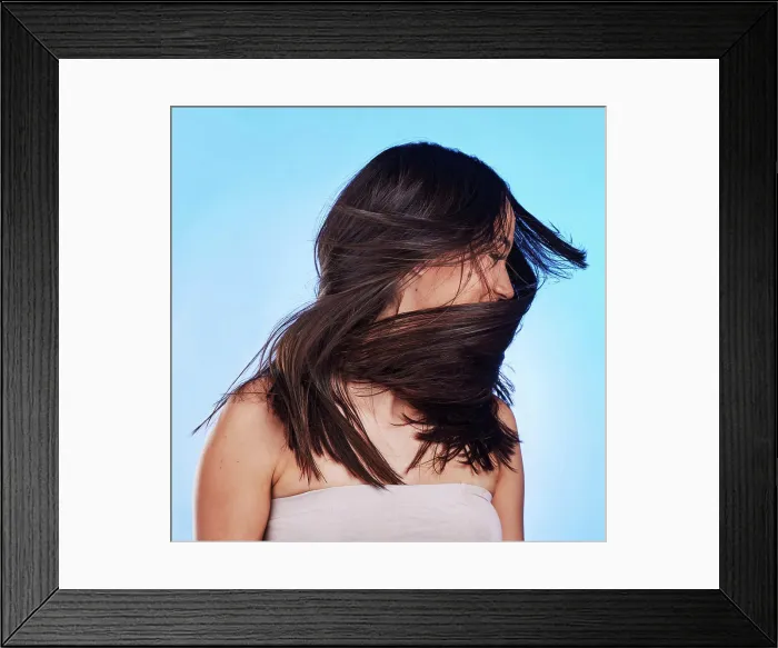 Framed Print : Woman, shake hair and beauty with growth Framed Print : Woman, shake hair and beauty with growth