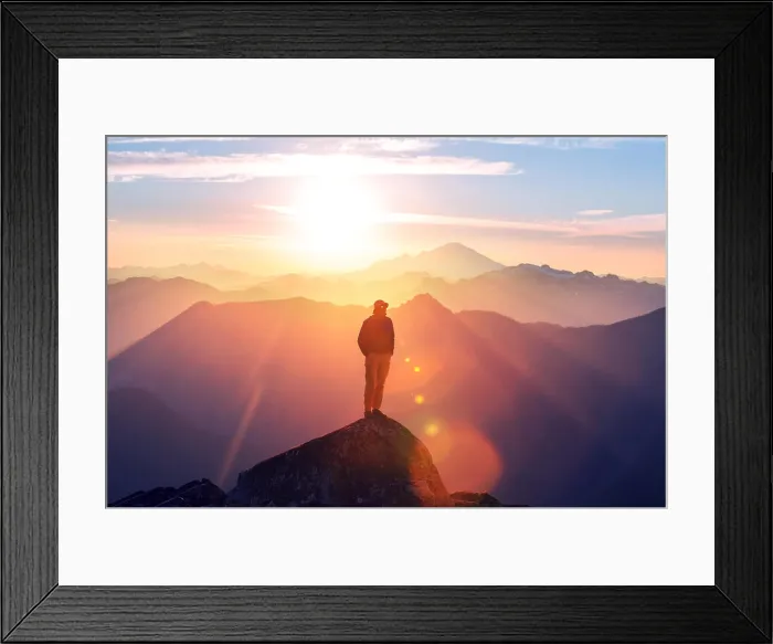 Framed Print : Mountains on sunset Scenic Sunset in the mountains Framed Print : Mountains on sunset Scenic Sunset in the mountains