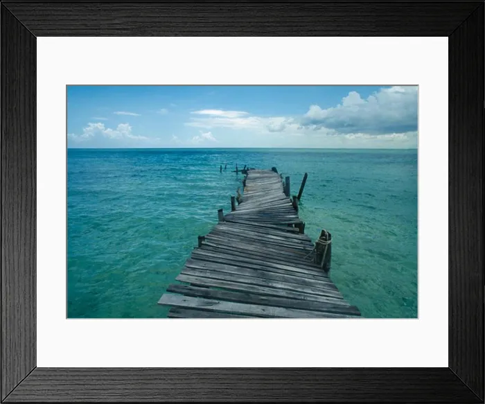 Framed Print : Cuba, Ciego De Avila, Cayo Guillermo, Derelict Wooden Jetty Leading Out To Sea Framed Print : Cuba, Ciego De Avila, Cayo Guillermo, Derelict Wooden Jetty Leading Out To Sea