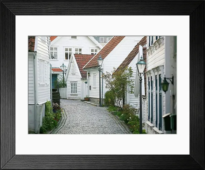 Framed Print : Stavanger Old Town Framed Print : Stavanger Old Town
