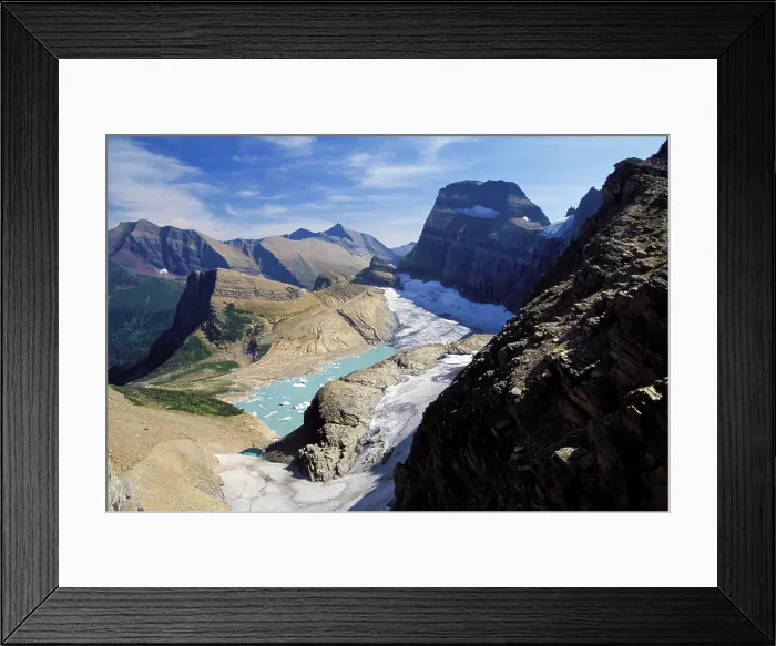 Framed Print : Overview of a Glacier, Glacier National Park, MT Framed Print : Overview of a Glacier, Glacier National Park, MT