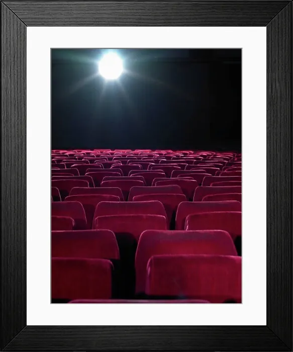Framed Print : Rows of empty red cinema seats Framed Print : Rows of empty red cinema seats