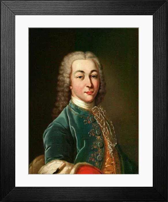 Framed Print : Portrait of Antiokh Kantemir by Anonymous painter