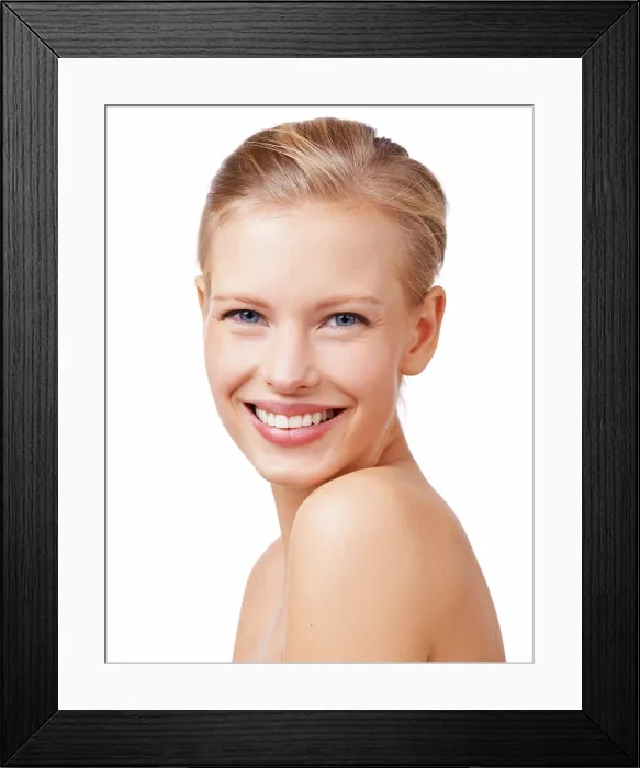 Framed Print : Happy woman, portrait and skincare with makeup for beauty Framed Print : Happy woman, portrait and skincare with makeup for beauty