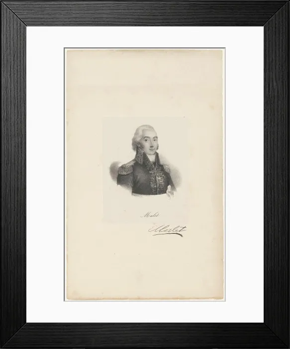 Framed Print : Portret van Claude-François de Malet Framed Print : Portret van Claude-François de Malet