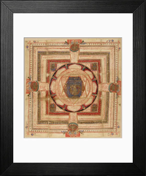 Framed Print : A Yantra of Mahavira. India, Gujarat or Rajasthan Framed Print : A Yantra of Mahavira. India, Gujarat or Rajasthan