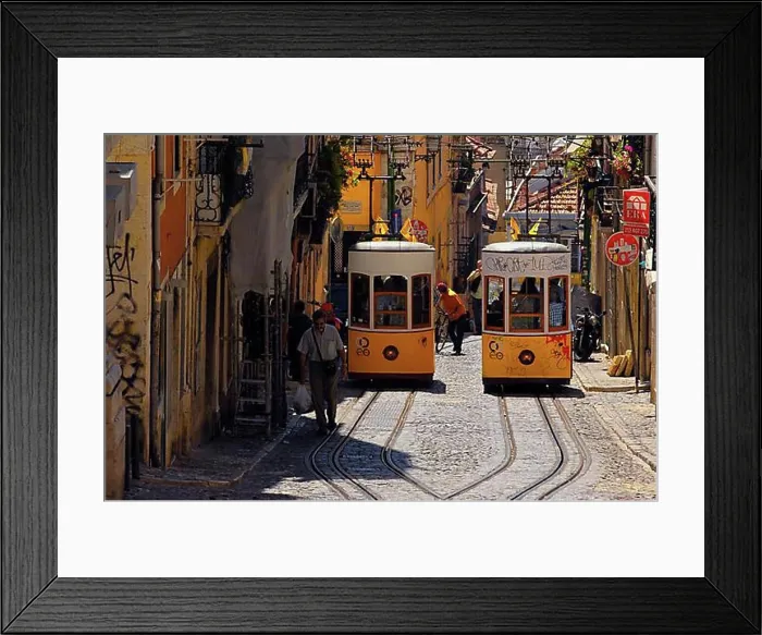 Framed Print : Lisbon, Elevador da Bica (Bica cable car), Bairro Alto, Rua da Bica de Duarte Belo, Portugal, Europe Framed Print : Lisbon, Elevador da Bica (Bica cable car), Bairro Alto, Rua da Bica de Duarte Belo, Portugal, Europe
