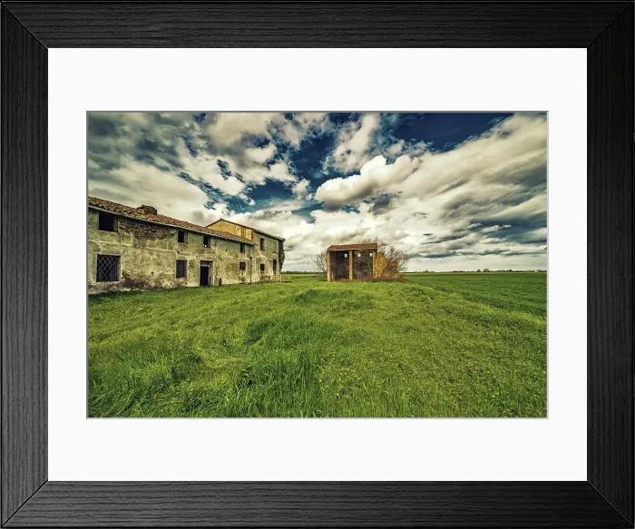 Framed Print : ancient country ruined house ancient country ruined house in the countryside of Romagna Copyright: xZoonar