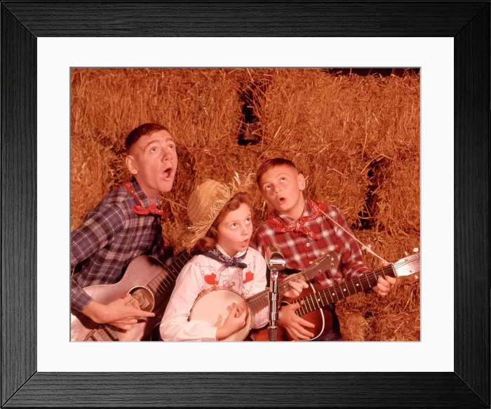Framed Print : 1950S 1960S Two Brothers And A Sister Playing Instruments Guitars And Banjo Singing Country Music Framed Print : 1950S 1960S Two Brothers And A Sister Playing Instruments Guitars And Banjo Singing Country Music