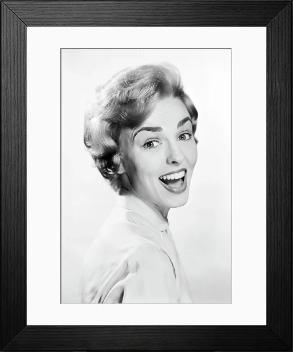 Framed Print : Portrait of excited young woman Framed Print : Portrait of excited young woman