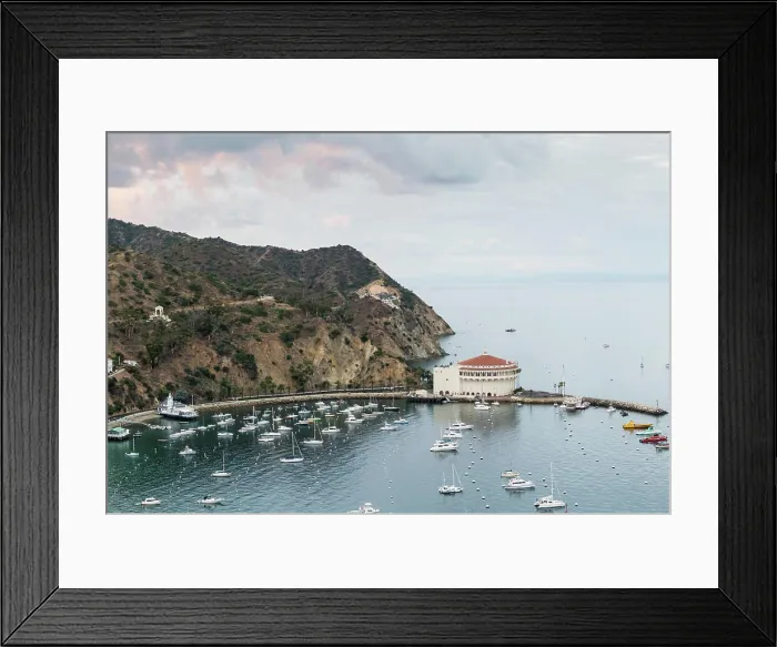 Framed Print : Casino in Avalon on Catalina Island Coastline on Catalina Island off California with landmark Casino
