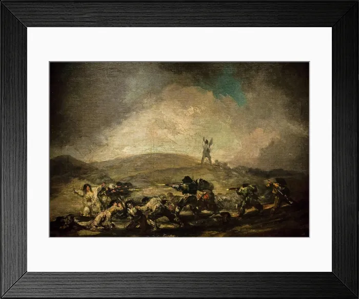 Framed Print : Francisco de Goya y Lucientes, Escena de guerra