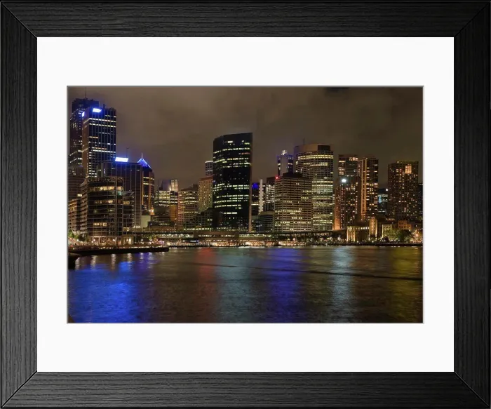 Framed Print : Sydneys skyline at night Framed Print : Sydneys skyline at night