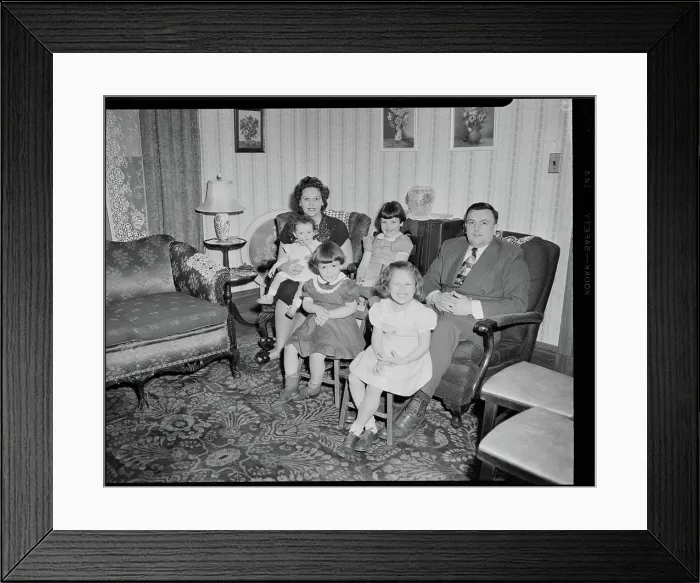 Framed Print : Mr. & Mrs. Wm. B. Gowell. Family group, Families, Children. Leon Abdalian Collection