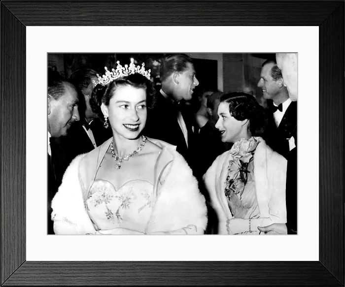 Framed Print : Queen and Elizabeth at film festival Framed Print : Queen and Elizabeth at film festival