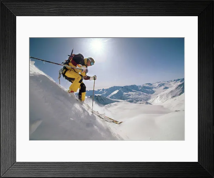 Framed Print : Man Downhill Skiing Chugach Mtns Southcentral Valdez AK Extreme Winter Framed Print : Man Downhill Skiing Chugach Mtns Southcentral Valdez AK Extreme Winter