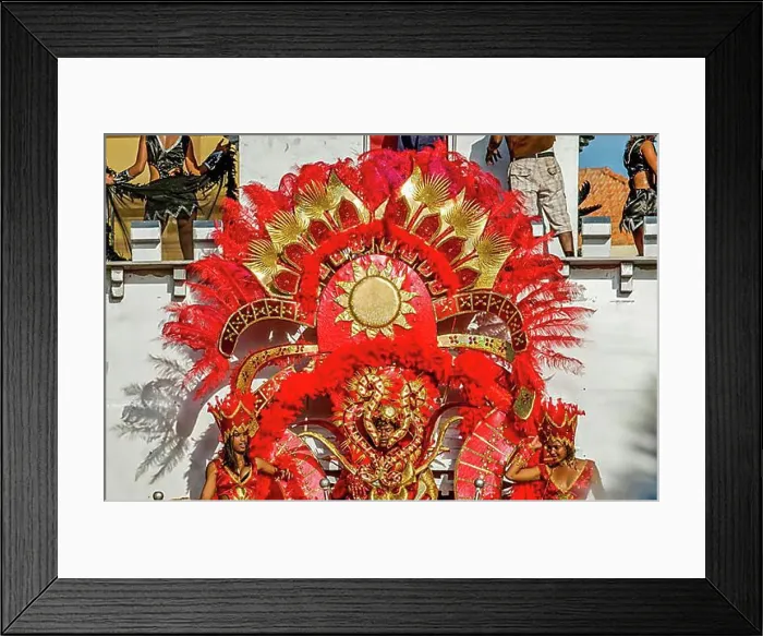 Framed Print : Decorated women on pageant waggon. Carnival. Mindelo. Cabo Verde. Africa Framed Print : Decorated women on pageant waggon. Carnival. Mindelo. Cabo Verde. Africa
