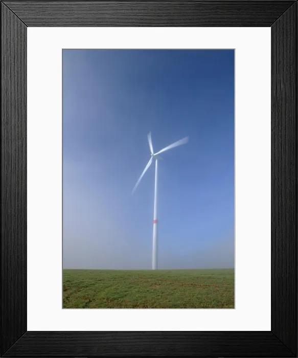 Framed Print : Wind Turbine in Field, Marktheidenfeld, Bavaria, Germany