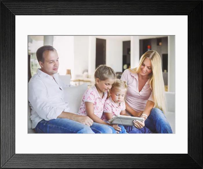 Framed Print : Attractive happy family of mother Framed Print : Attractive happy family of mother