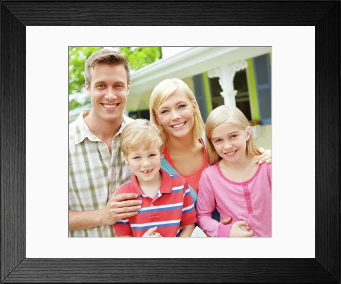 Framed Print : Family, smile or portrait at new home with love