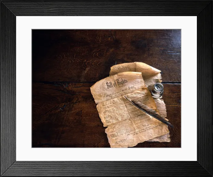 Framed Print : AMERICAN CONSTITUTION AND BILL OF RIGHTS