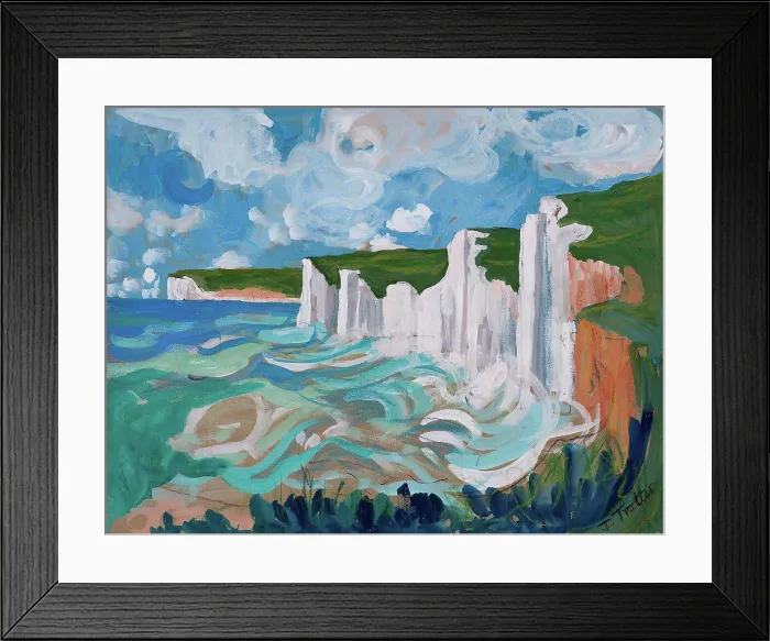 Framed Print : White Cliffs of Dover by Josephine Trotter, 2012. (b.1940 / British) Framed Print : White Cliffs of Dover by Josephine Trotter, 2012. (b.1940 / British)