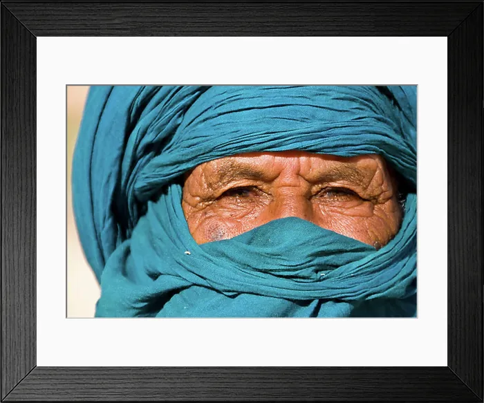Framed Print : Tuareg man, portrait, Essendilene, Algeria, Africa Framed Print : Tuareg man, portrait, Essendilene, Algeria, Africa