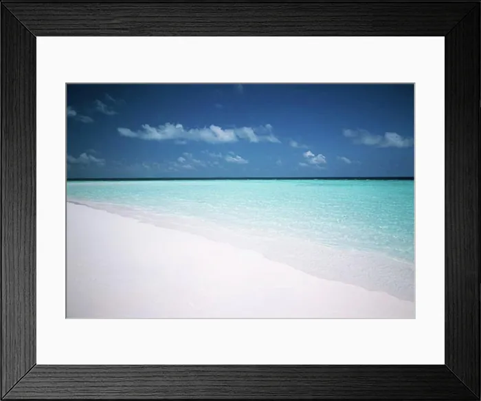 Framed Print : Seascape, Waves Washing Beach Framed Print : Seascape, Waves Washing Beach