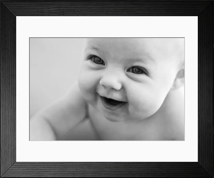 Framed Print : Laughing baby, studio shot Framed Print : Laughing baby, studio shot