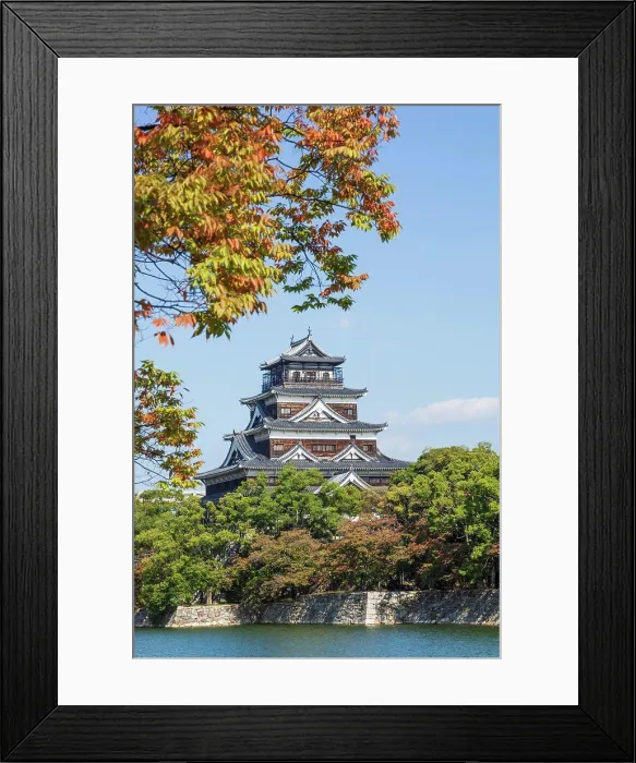 Framed Print : Japan, Kyushu, Hiroshima, Hiroshima Castle