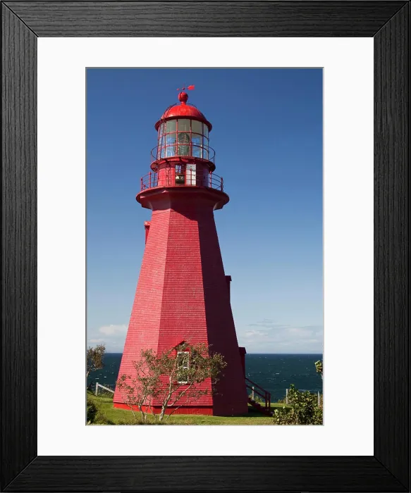 Framed Print : Red Lighthouse, Gaspe Bay, Quebec, Canada Framed Print : Red Lighthouse, Gaspe Bay, Quebec, Canada