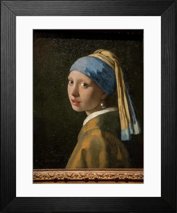 Framed Print : Europe, Netherlands, The Hague. Vermeer's iconic painting of The Girl with the Pearl Earring